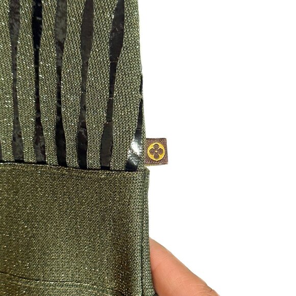 Louis Vuitton Resort 2016 Green Glitter Cut Out Sleeveless A-line Dress - Picture 6 of 10